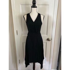 Bebe black faux wrap sleeveless dress size S